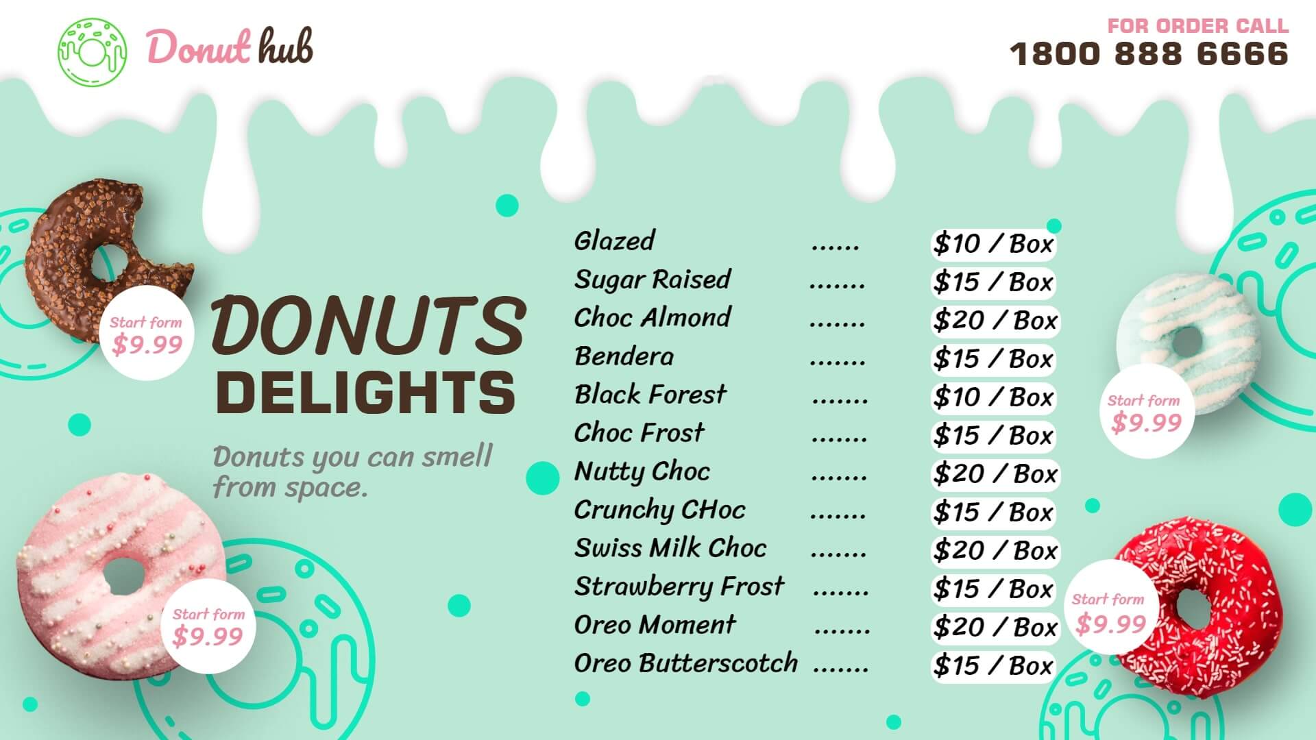 donut digital menu boards