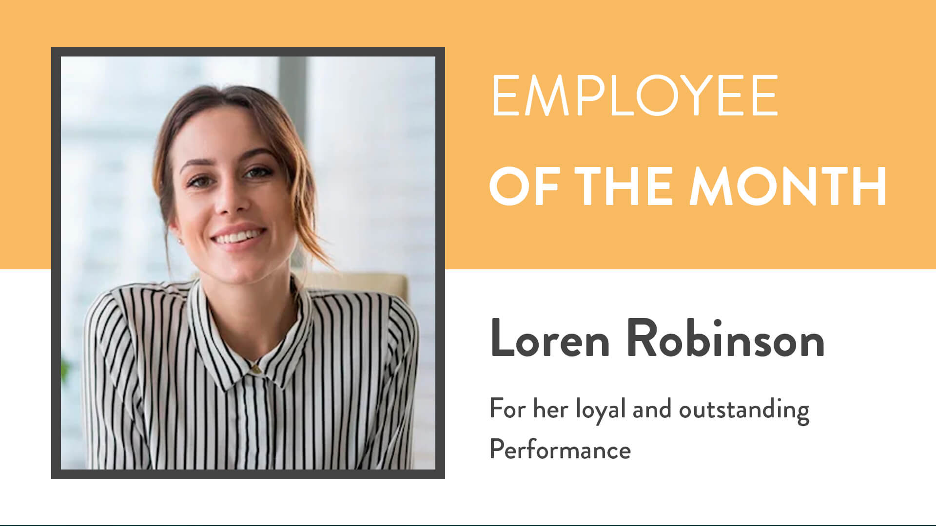 employee of the month digital signage template