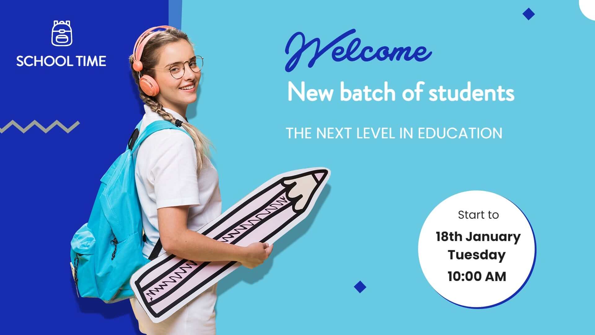 welcome new students signage templates